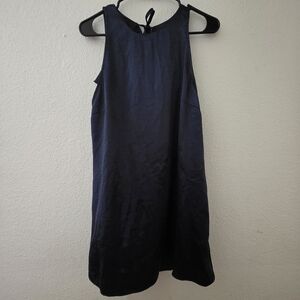 Elegant Navy Backless Dress